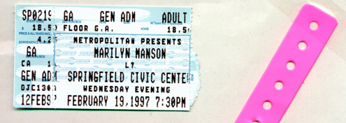February 19, 1997 performance at Springfield Civic Center in Springfield, Massachusetts, USA.