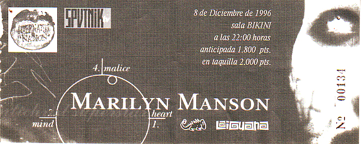 December 8, 1996 performance at Bikini in Barcelona, Spain.