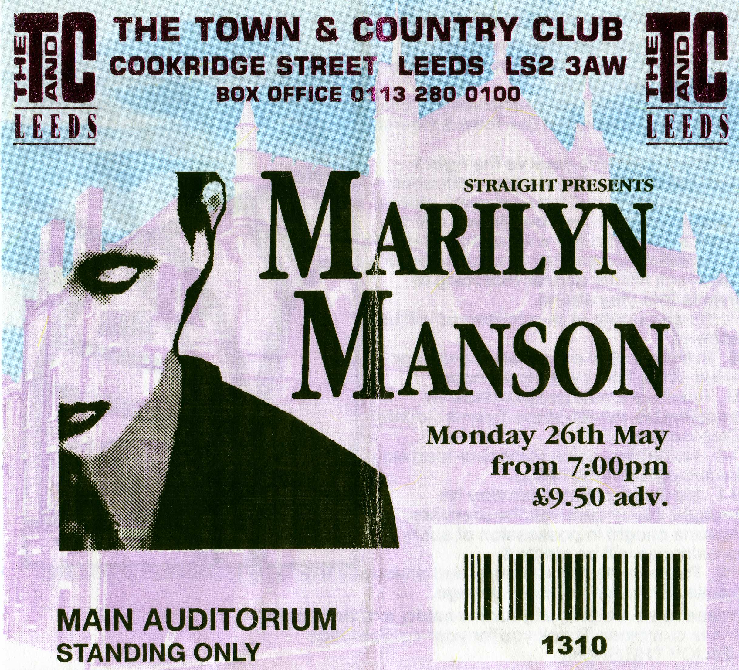 May 26, 1997 performance at Town and County in Leeds, United Kingdom.