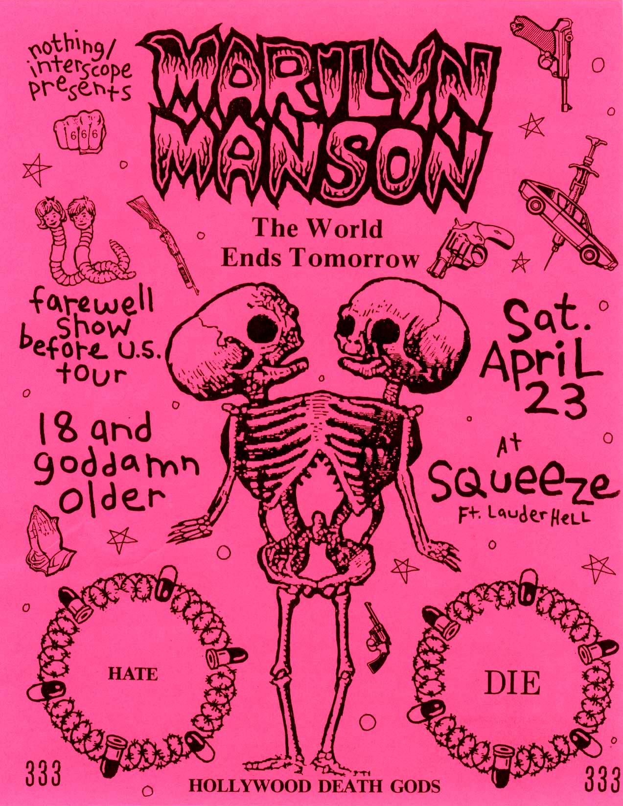 April 23, 1994 performance at Squeeze in Fort Lauderdale, Florida, USA.