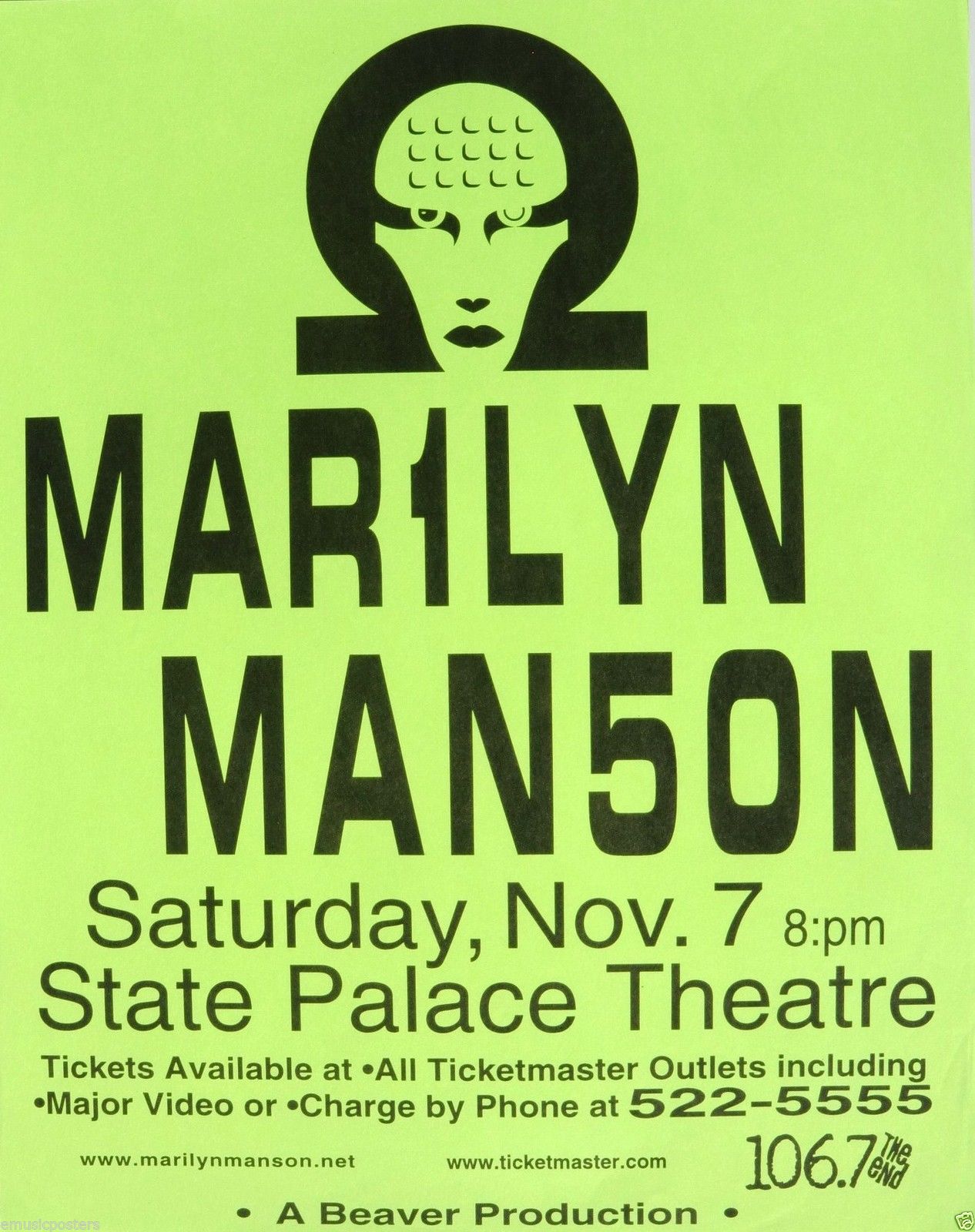 November 7, 1998 performance at State Palace Theatre in New Orleans, Louisiana, USA.