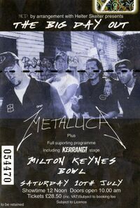July 10, 1999 performance at The Milton Keynes Bowl in Milton Keynes, England.