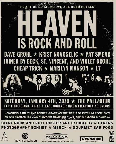 January 4, 2020 performance at Heaven Is Rock and Roll gala, The Palladium, Los Angeles, California, USA.