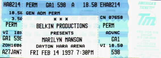 February 14, 1997 performance at Hara Arena in Dayton, Ohio, USA.