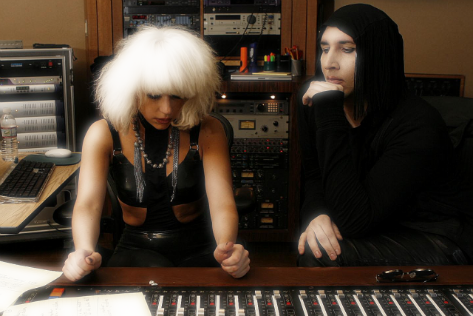 Lady Gaga with Marilyn Manson