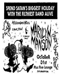 October 31, 1992 performance at Plus 5 Lounge in Davie, Florida, USA.