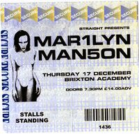 December 17, 1998 performance at The Brixton Academy in London, England.